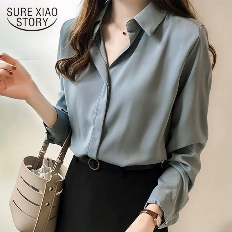 Silk Satin Batwing Sleeve Blouse