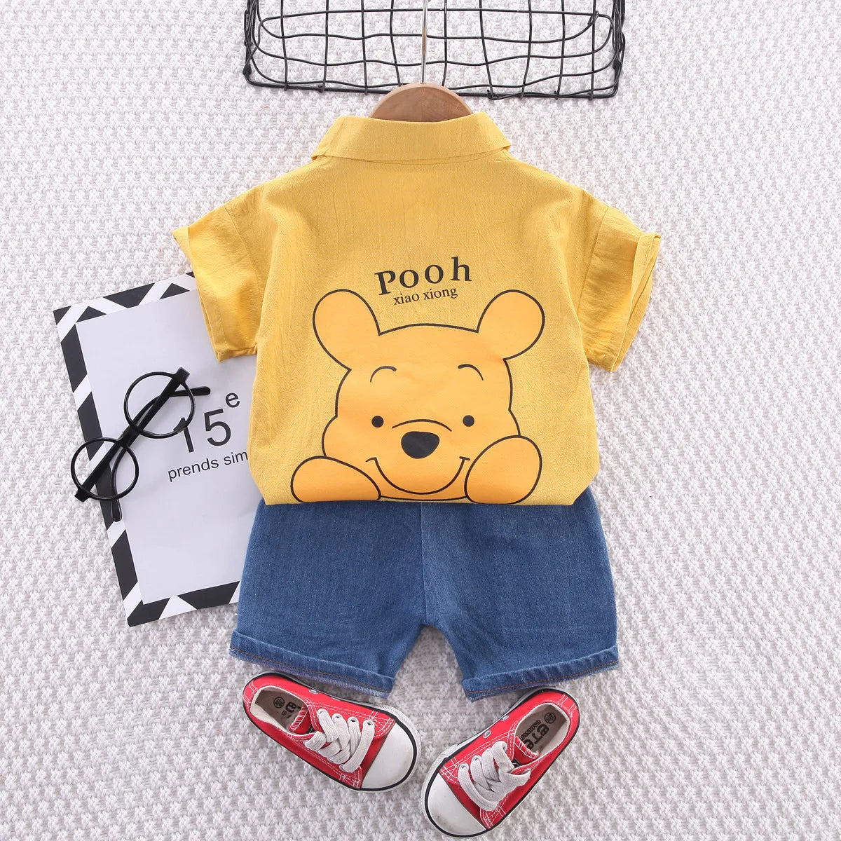 Boys Summer Cartoon Shirt & Shorts Set