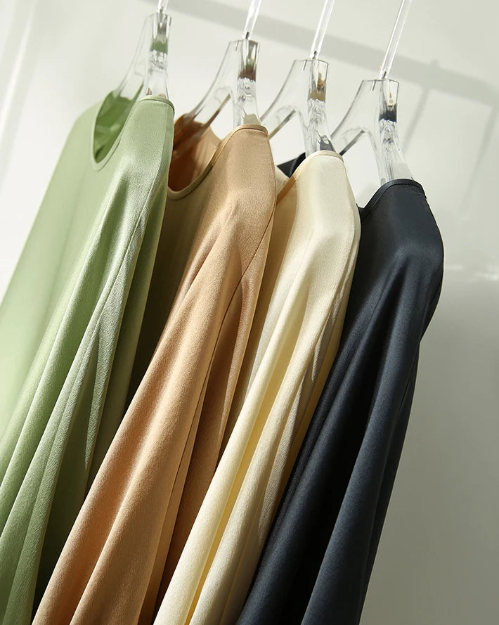 Silk Satin Batwing Sleeve Blouse
