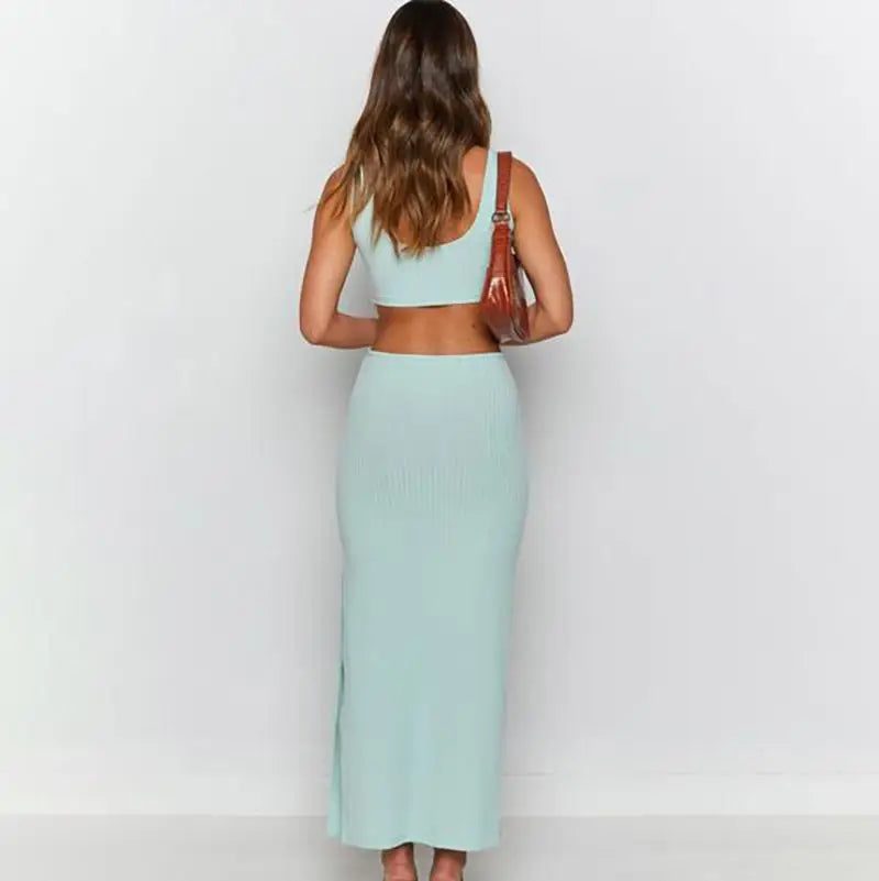 Sleeveless Y2K High Waist Dress