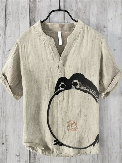 Men’s Multi-Color V-Neck Casual Shirt – Relaxed Fit