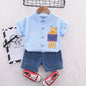 Boys Summer Cartoon Shirt & Shorts Set