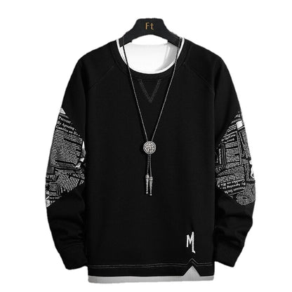 Men's Black Graphic Hoodie – Cotton, Hooded, Casual