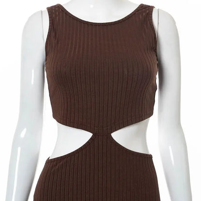 Sleeveless Y2K High Waist Dress