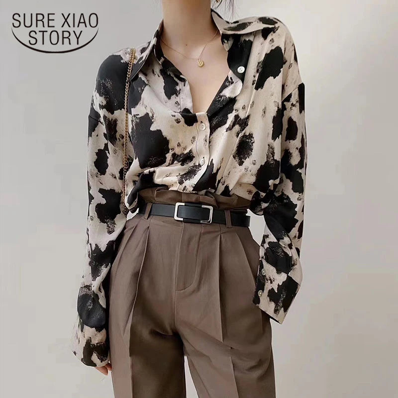 Silk Satin Batwing Sleeve Blouse