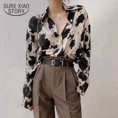 Silk Satin Batwing Sleeve Blouse