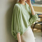 Silk Satin Batwing Sleeve Blouse