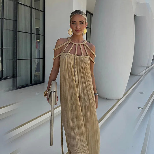 European & American Style Halter Summer Dress