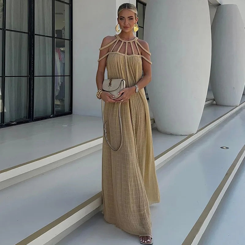 European & American Style Halter Summer Dress