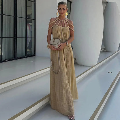 European & American Style Halter Summer Dress